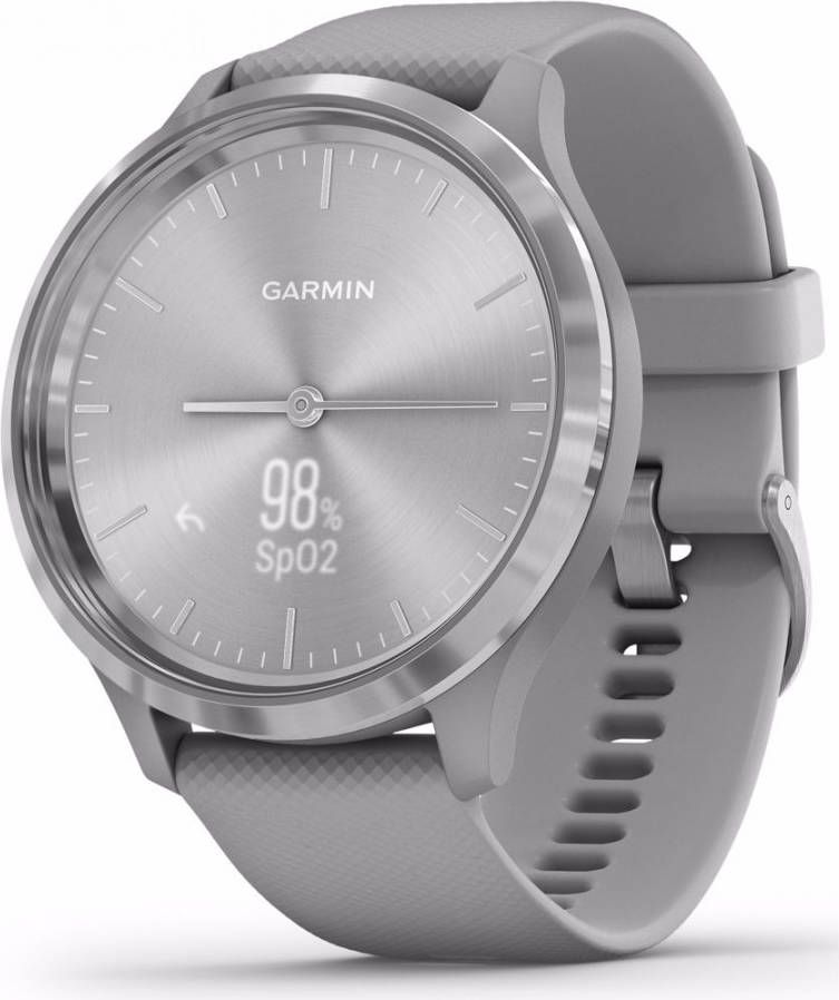 Garmin Vivomove 3 Smartwatch Met Mechanische Wijzers En Touchscreen Zilvergrijs