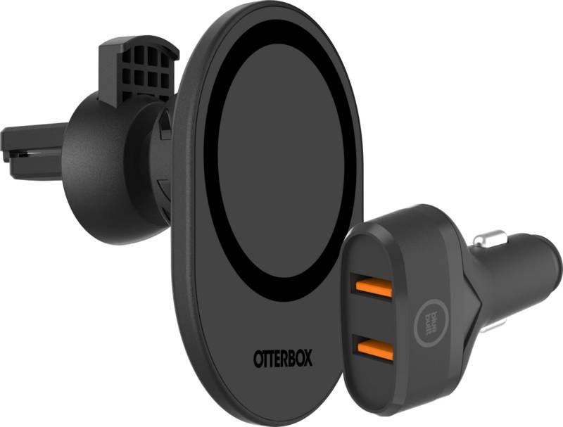 Otterbox Telefoonhouder Auto met MagSafe Magneet + BlueBuilt Autolader Quick Charge