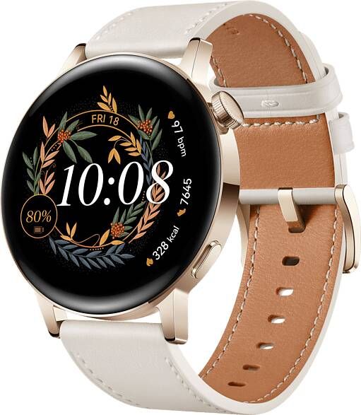 Huawei Watch Gt 3 Classic 42mm Licht Goud/wit